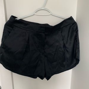 Silk black shorts
